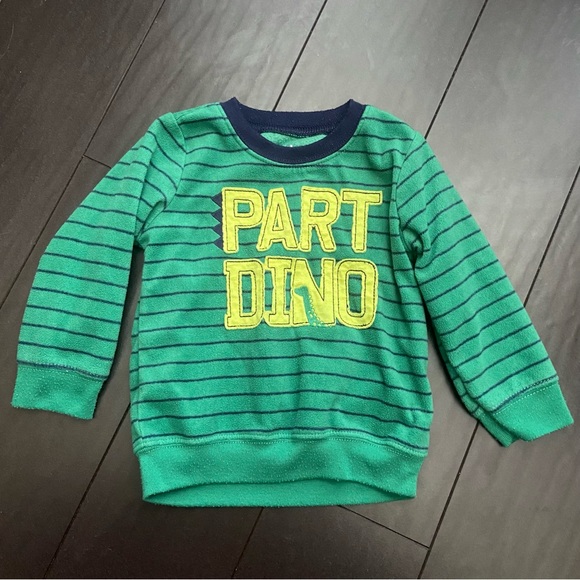 COM by Carter’s Part dinosaur fleece sweats set: sweatshirt & joggers size 18M - Picture 2 of 7